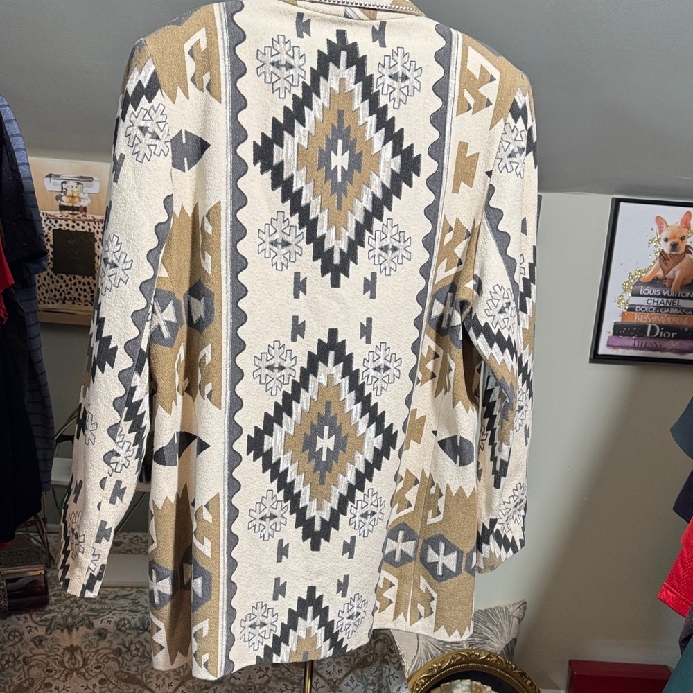 Geometric Pattern Native Aztec Blazer - Picture 8 of 13